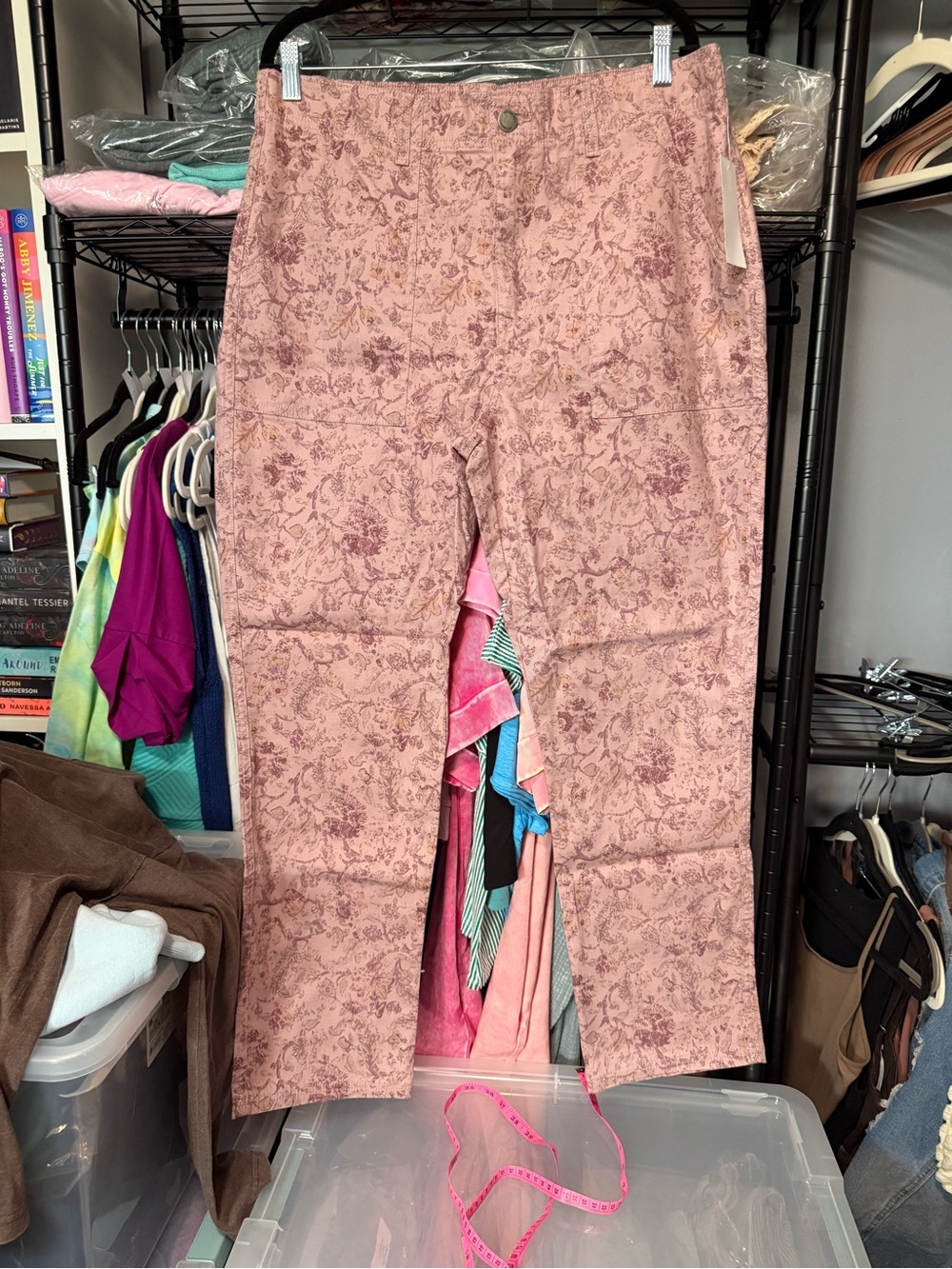 High-Rise straight Leg Floral Pants - Pink - Picture 2 of 4